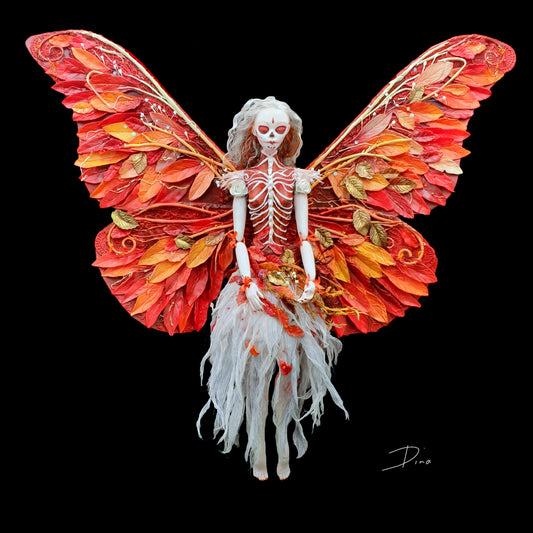 Dreanda Dead Fairy - sculptural OOAK art doll
