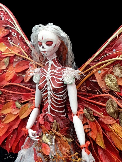 Dreanda Dead Fairy - sculptural OOAK art doll