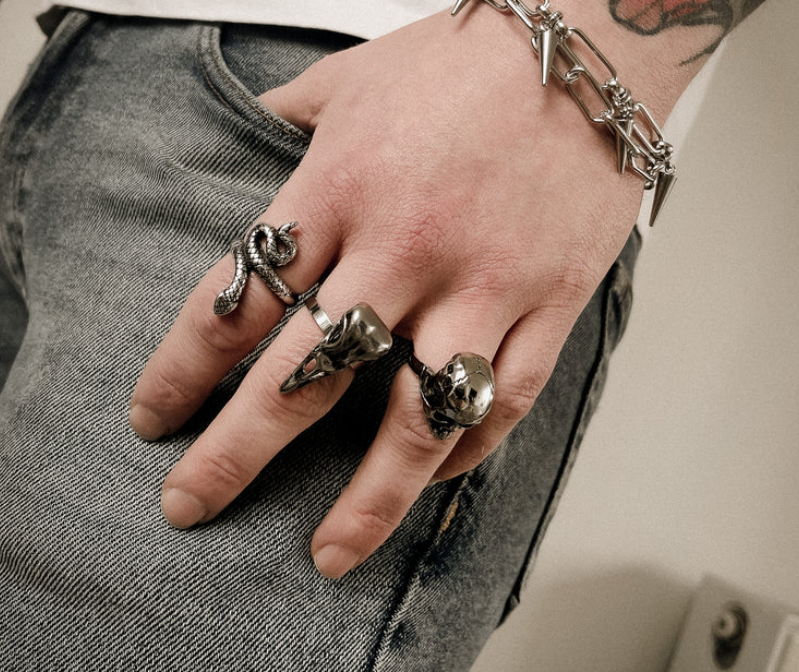 Hel Skull Ring | Gothic Anatomical Jewelry Alternative